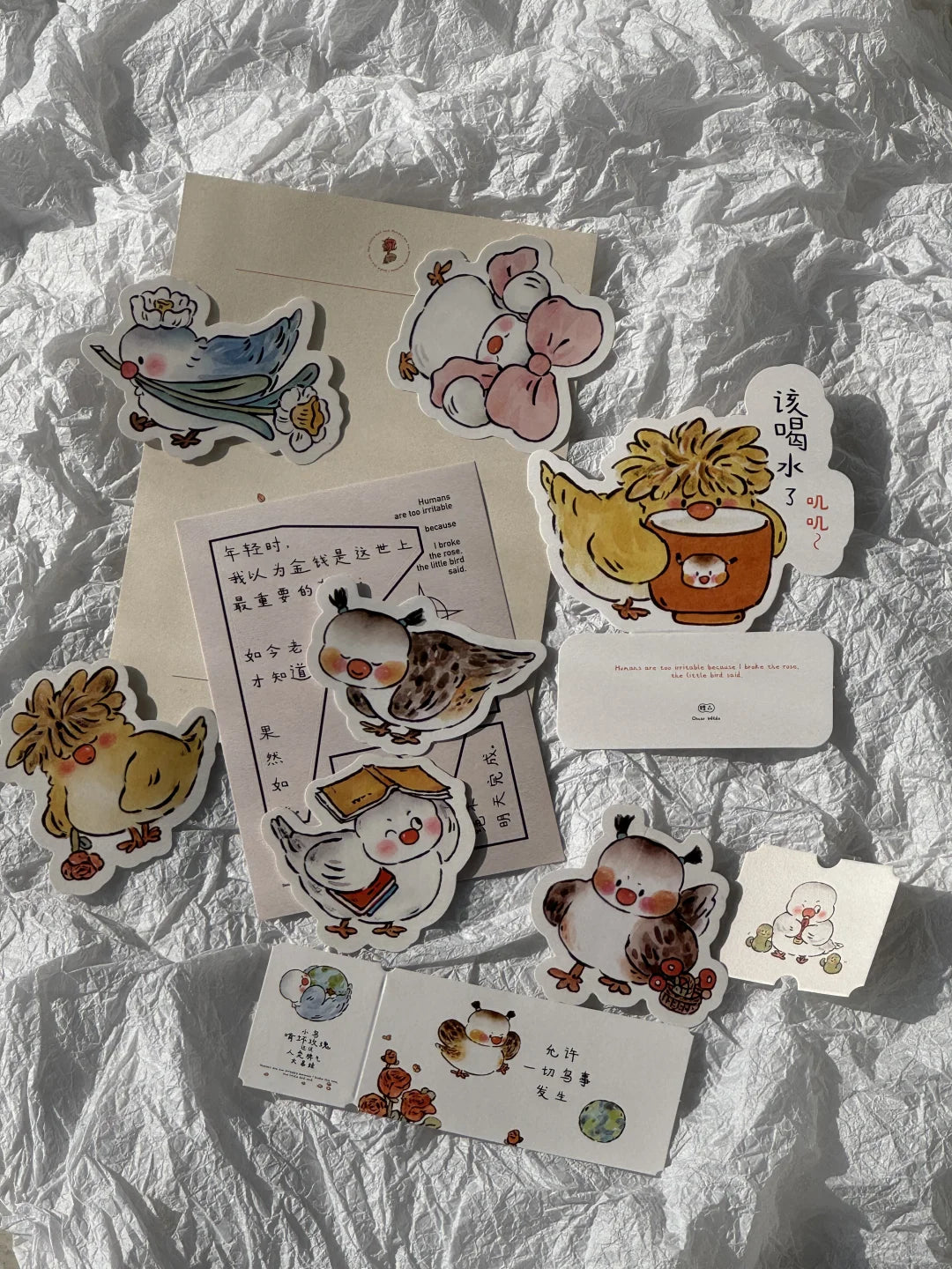 小鸟啃坏玫瑰还说人类脾气太暴躁