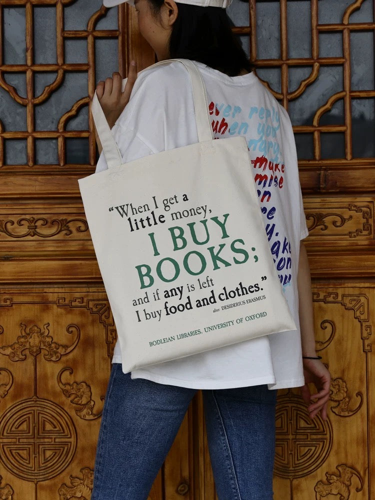 #ToteBag 帆布包 - 牛津大学同款I Buy Books
