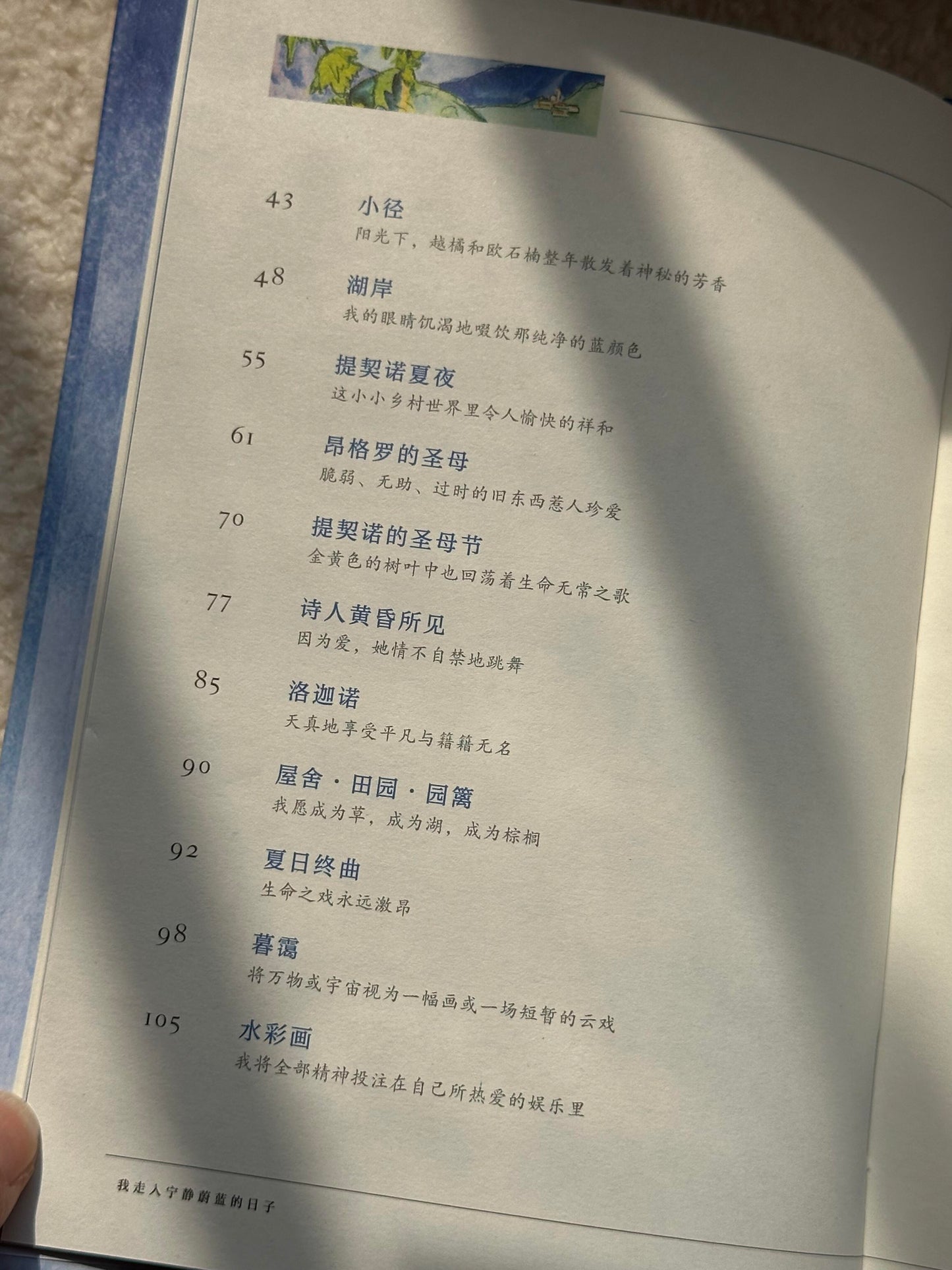 我走入宁静蔚蓝的日子